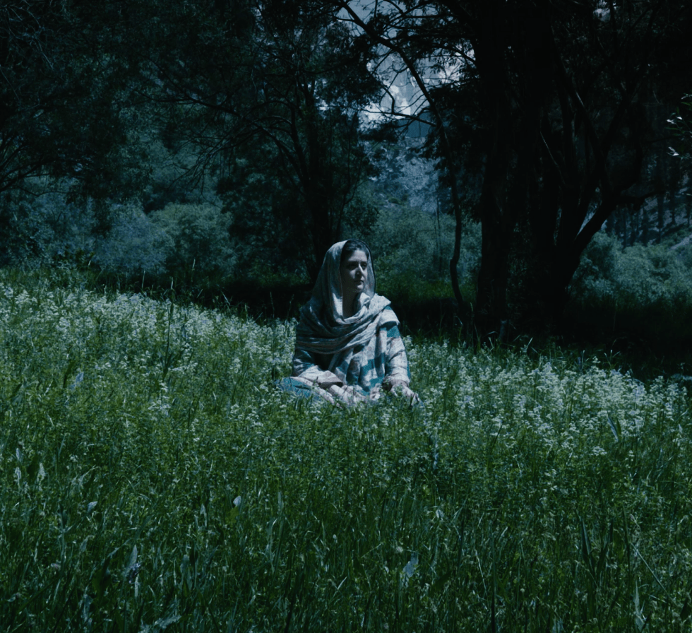 Madaklasht, Pakistan, Film Stills, Women Sitting Centered Dusk Field Grasses